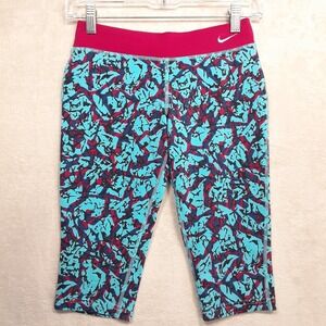 Nike Dri-Fit Womans Compression Pants Sz.Medium/Pink-Blue/Capri/Jogger/Running